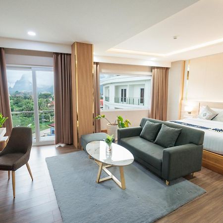 S Vangvieng Boutique Hotel Vangviang Kültér fotó