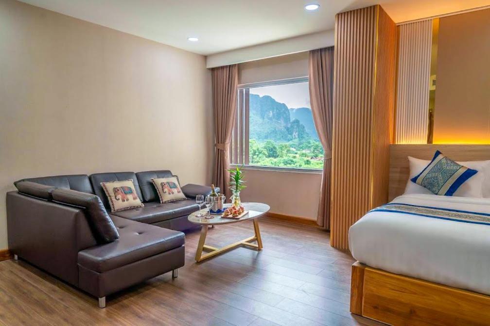 S Vangvieng Boutique Hotel Vangviang Kültér fotó