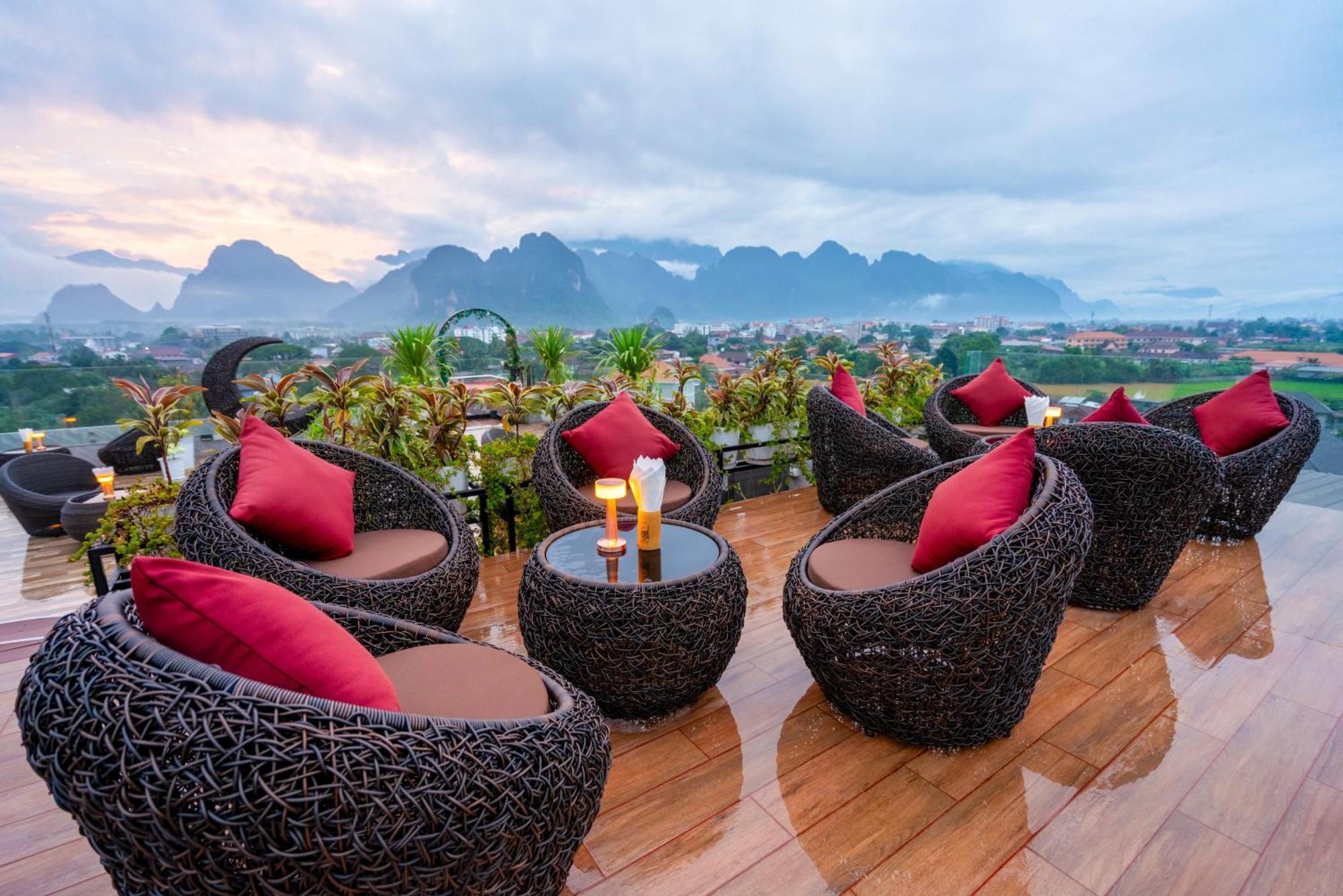 S Vangvieng Boutique Hotel Vangviang Kültér fotó