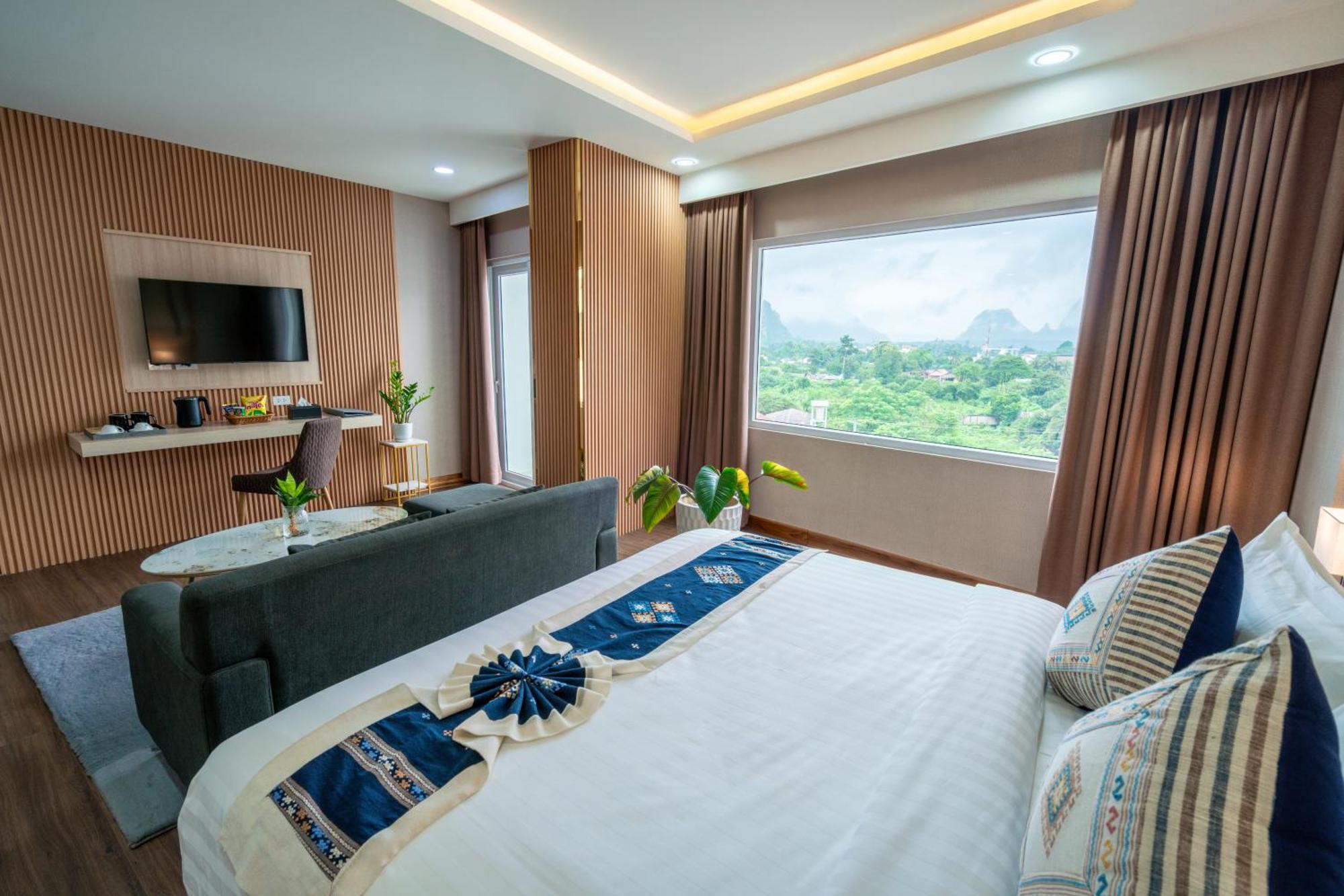 S Vangvieng Boutique Hotel Vangviang Kültér fotó