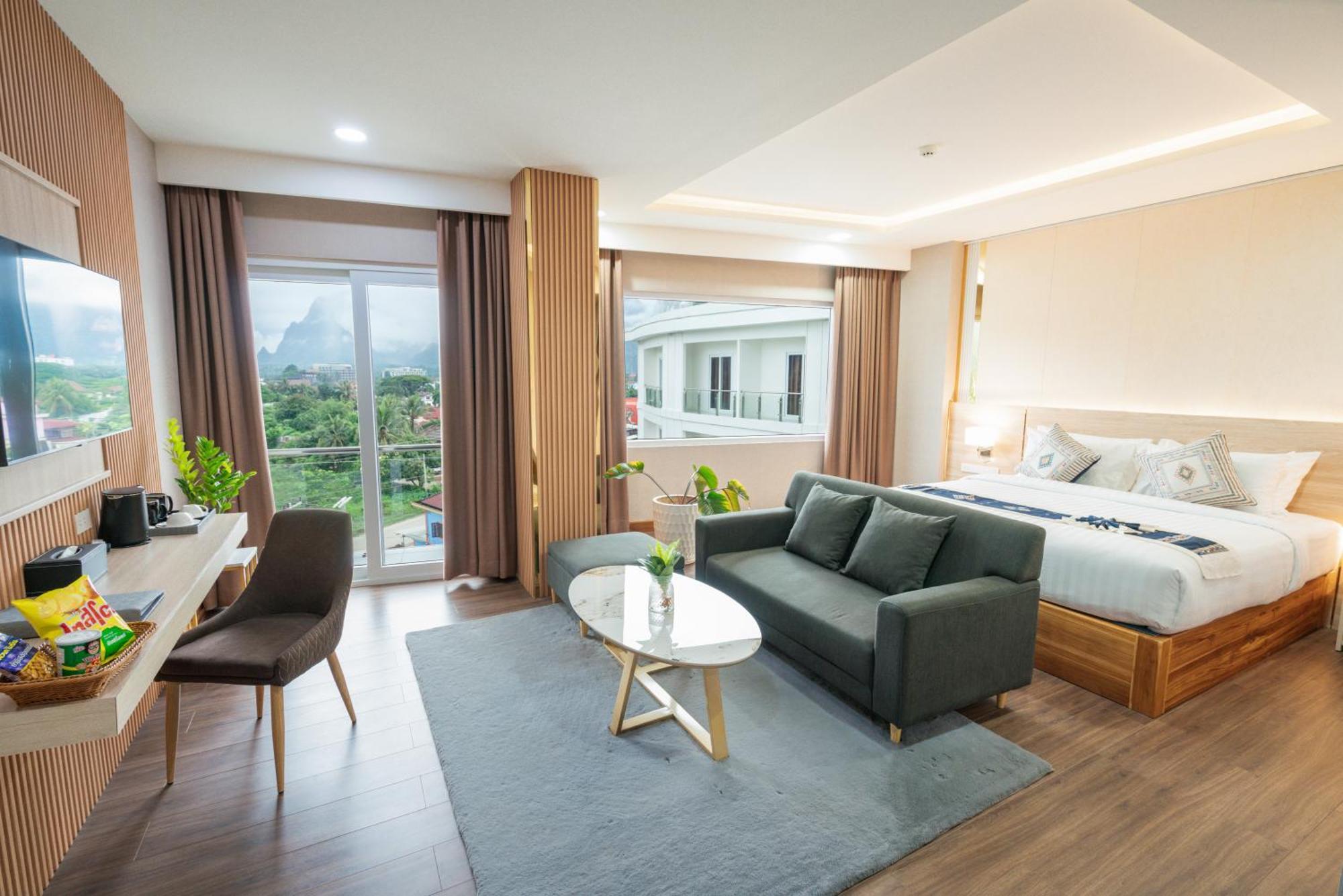 S Vangvieng Boutique Hotel Vangviang Kültér fotó